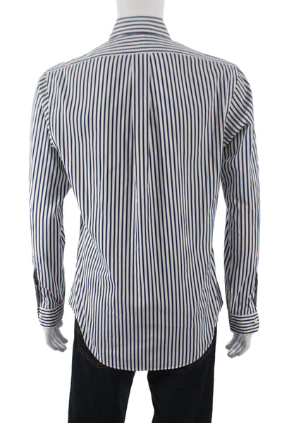 Ralph Lauren Men's  Cotton Striped button up Shirt White Size S
