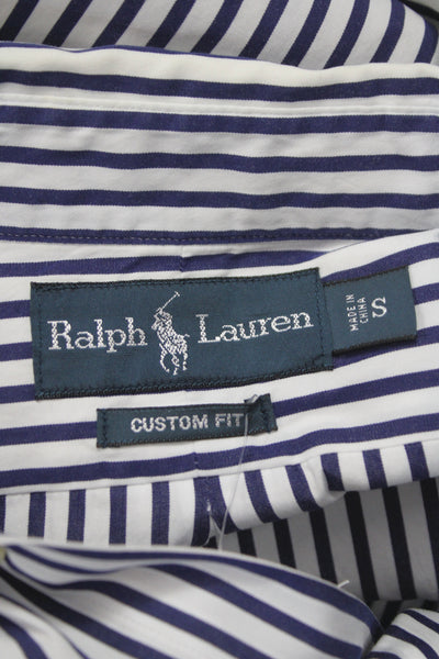 Ralph Lauren Men's  Cotton Striped button up Shirt White Size S