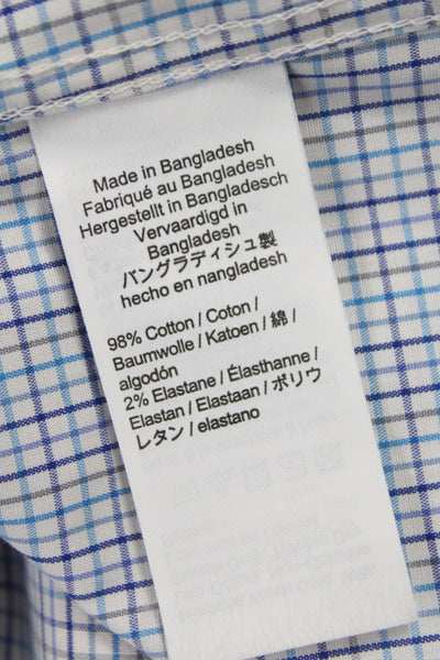 J Crew Men's Cotton Collard  Stripe Button front Shirt   Blue Size S