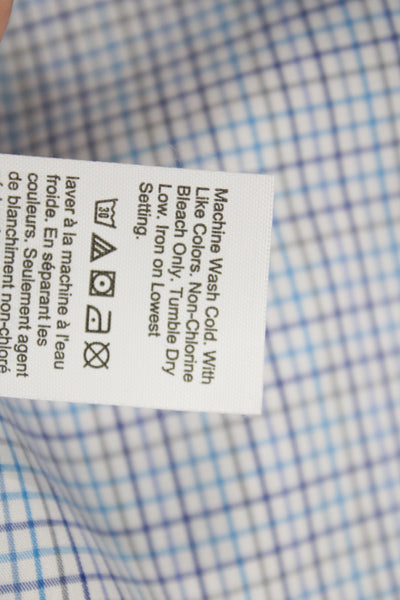J Crew Men's Cotton Collard  Stripe Button front Shirt   Blue Size S