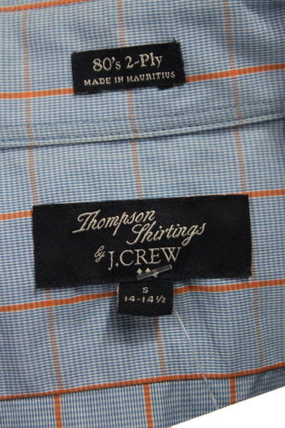J Crew Men's Cotton Collard  Stripe Button front Shirt    Blue Size S