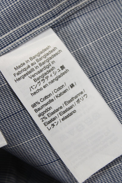 J Crew Men's Cotton Collard  Stripe Button front Shirt   Gray Size S