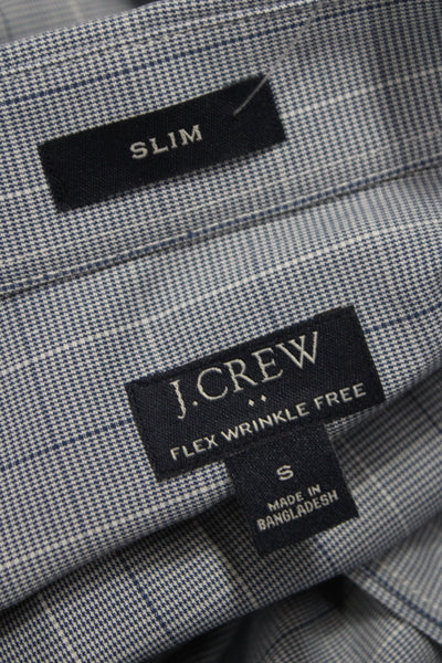 J Crew Men's Cotton Collard  Stripe Button front Shirt   Gray Size S