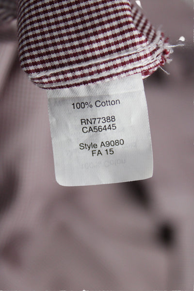 J Crew Men's Cotton Collard  Check Button front Shirt    Red Size S