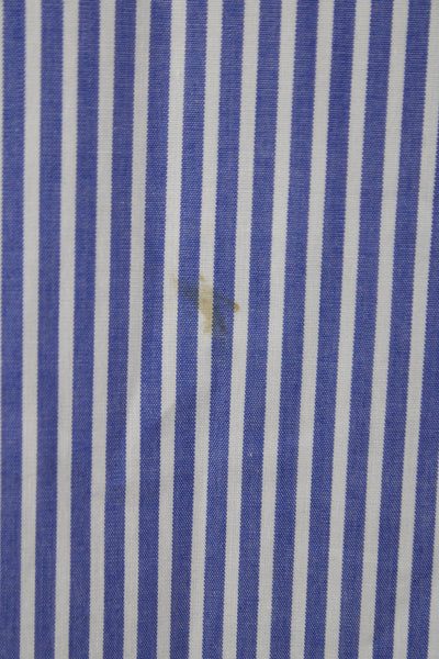 J Crew Men's Cotton Collard  Stripe Button front Shirt    Blue Size S