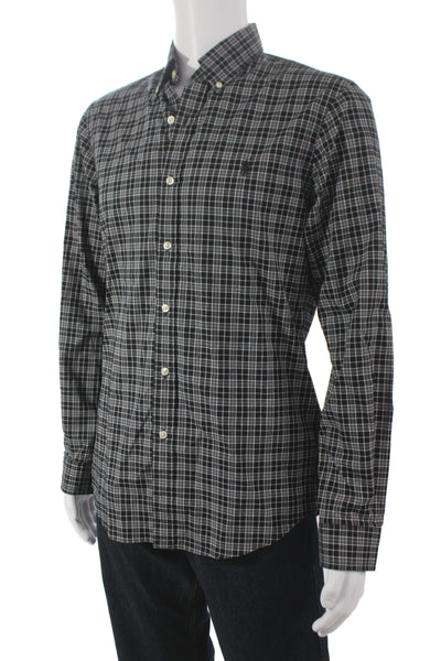 Ralph Lauren Mens Collard Cotton Striped button up Shirt Black  Size M