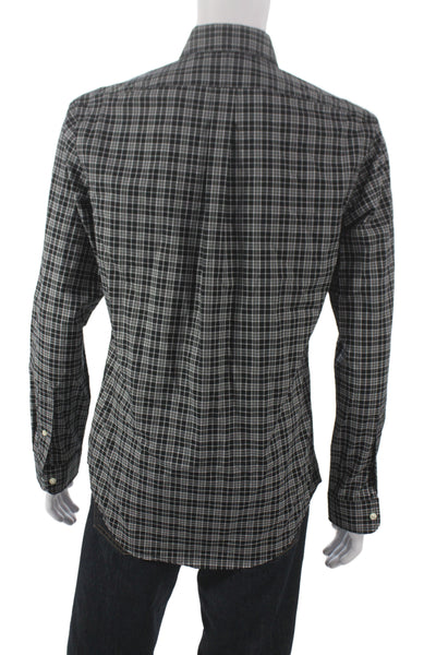 Ralph Lauren Mens Collard Cotton Striped button up Shirt Black  Size M