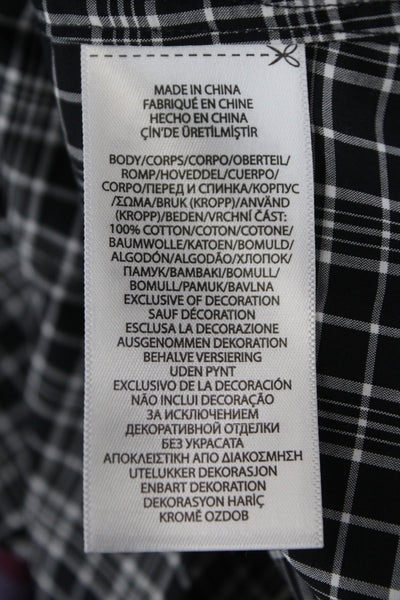 Ralph Lauren Mens Collard Cotton Striped button up Shirt Black  Size M
