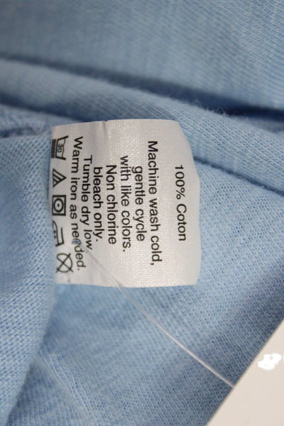 J Crew Mens Light Blue Long Sleeve Cotton Crew Neck T-Shirt Size M