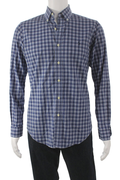 Ralph Lauren Mens Collard Cotton Striped button up Shirt Blue  Size S