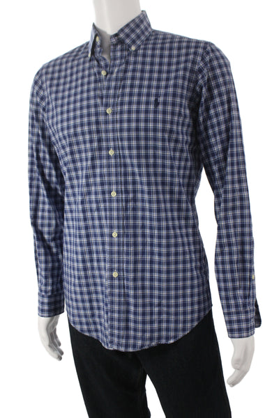 Ralph Lauren Mens Collard Cotton Striped button up Shirt Blue  Size S