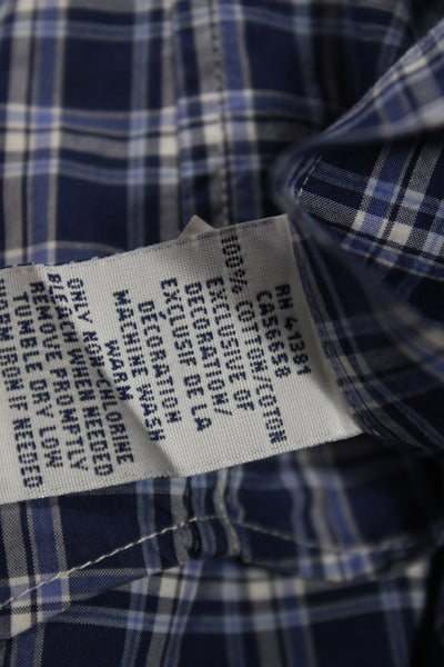 Ralph Lauren Mens Collard Cotton Striped button up Shirt Blue  Size S