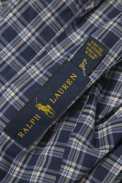 Ralph Lauren Mens Collard Cotton Striped button up Shirt Blue  Size S