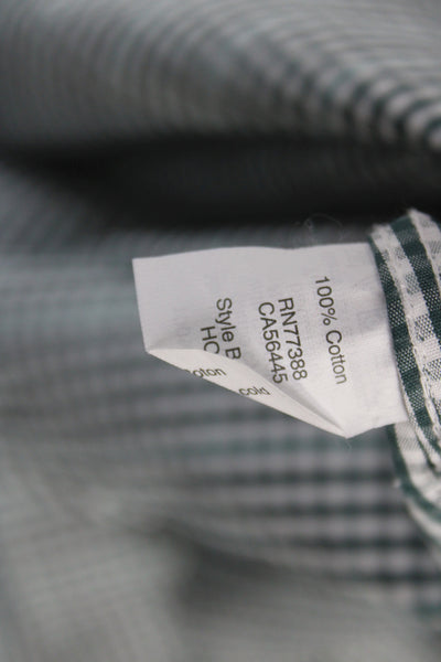 J Crew Men's Cotton Collard  Stripe Button front Shirt   Green Size S