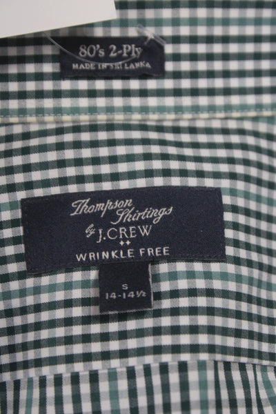 J Crew Men's Cotton Collard  Stripe Button front Shirt   Green Size S