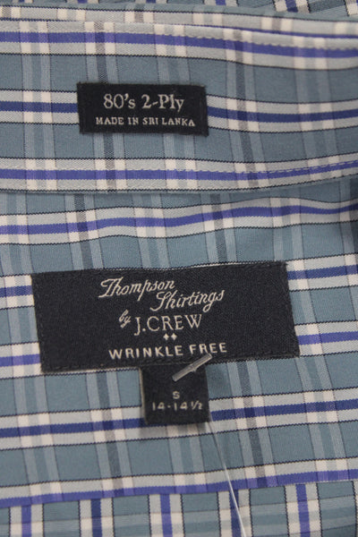 J Crew Men's Cotton Collard  Stripe Button front Shirt    Blue Size S