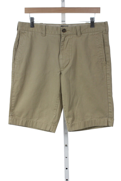 J Crew Mens Chino Shorts Beige Cotton Size 31