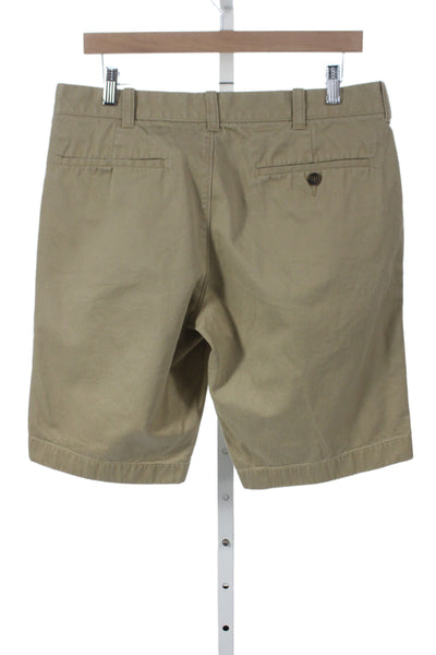 J Crew Mens Chino Shorts Beige Cotton Size 31