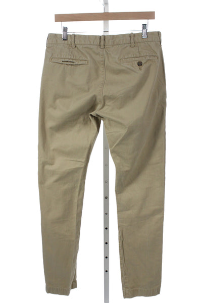 J Crew Mens Beige Chinos 100% Cotton Button Size 32