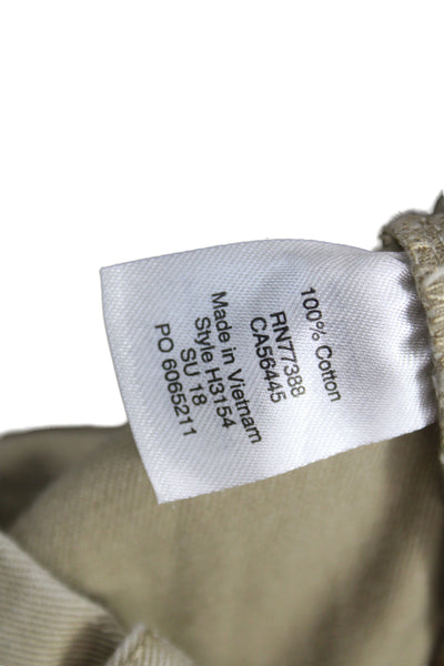 J Crew Mens Beige Chinos 100% Cotton Button Size 32