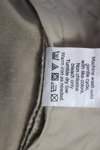 J Crew Mens Chinos Beige Button 100% Cotton Size 32