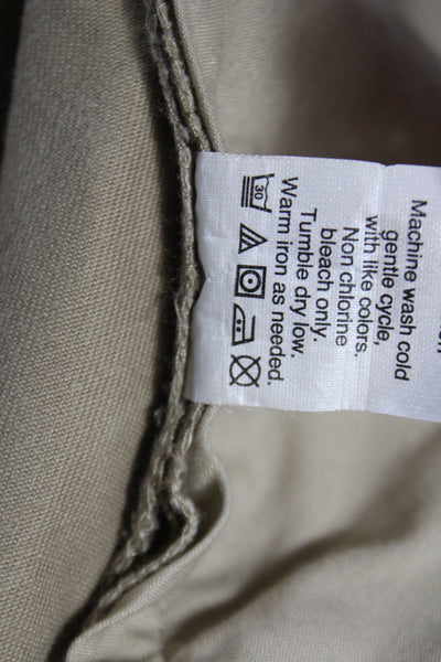 J Crew Men Chino Pants Beige 100% Cotton Button Closure Size 30