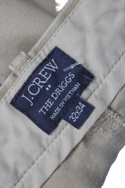 J Crew Men Chino Pants Beige 100% Cotton Button Closure Size 30