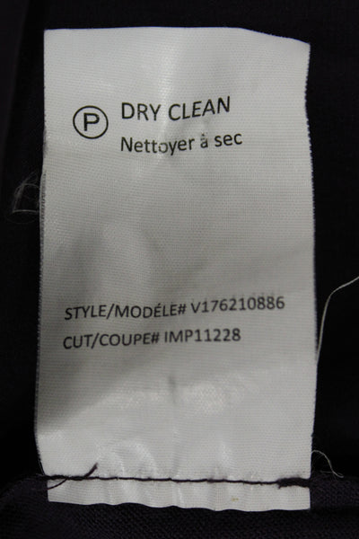 Vince Women Silk Long Sleeve Crew Neck Basic Blouse Purple Size XS