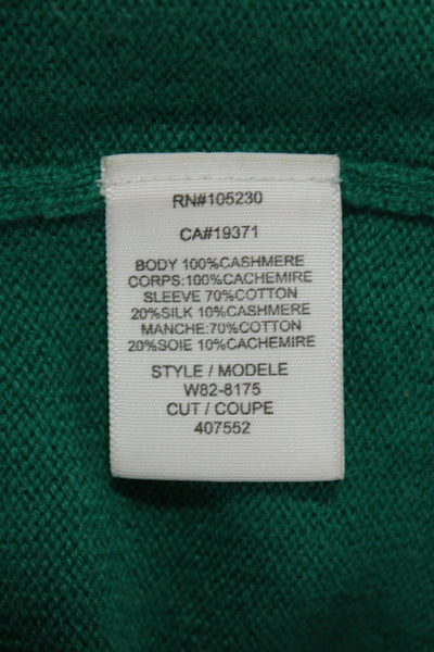 Joie Unisex Pullover Sweater 100% Cashmere Green Crew Neck Size XS