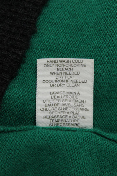 Joie Unisex Pullover Sweater 100% Cashmere Green Crew Neck Size XS