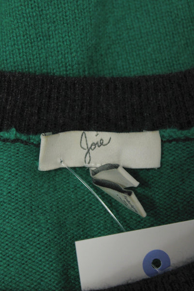 Joie Unisex Pullover Sweater 100% Cashmere Green Crew Neck Size XS