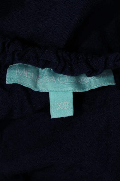 Melissa Odabash Women Dark Blue One Shoulder Romper Knee Length Size XS