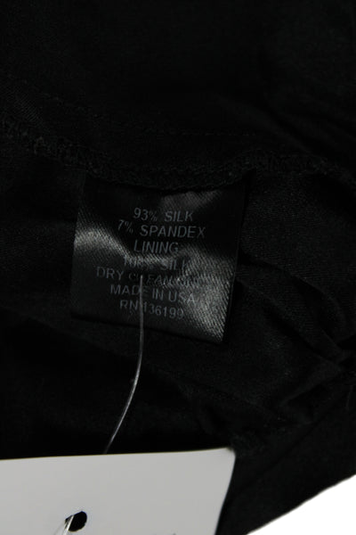Emerson Thorpe Womens Jumpsuit Sleeveless V Neck Black Silk Spandex Size XS