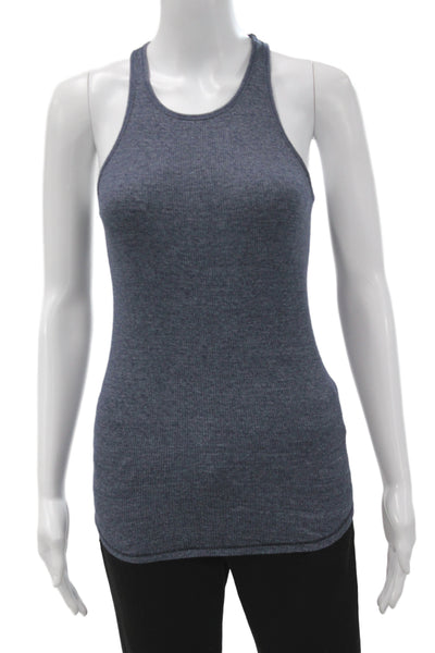 Stateside Women Basic Sleeveless Tank Dark Blue Round Neck Size XS
