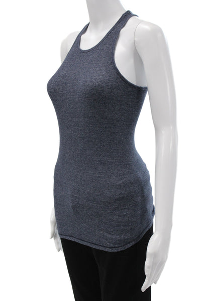 Stateside Women Basic Sleeveless Tank Dark Blue Round Neck Size XS