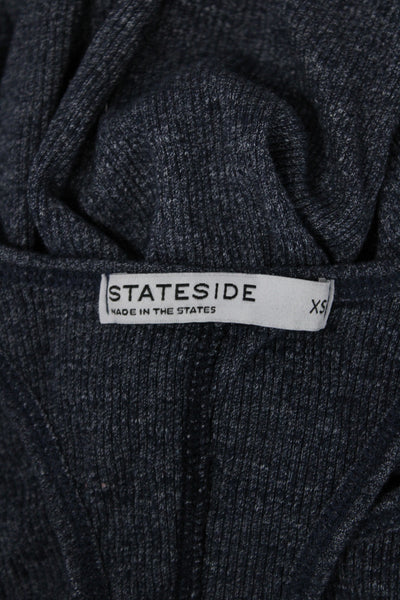 Stateside Women Basic Sleeveless Tank Dark Blue Round Neck Size XS