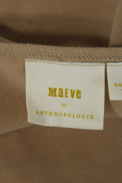 Maeve Anthropologie Womens Boho Sleeveless V Neck Vest Beige Size One