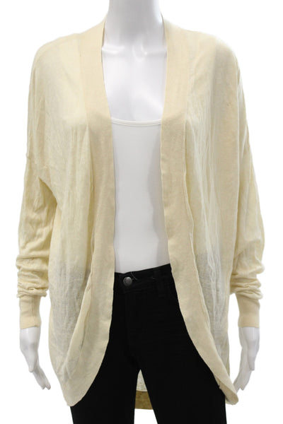 Theory Unisex Cardigan Sweater Beige Long Sleeve Size S
