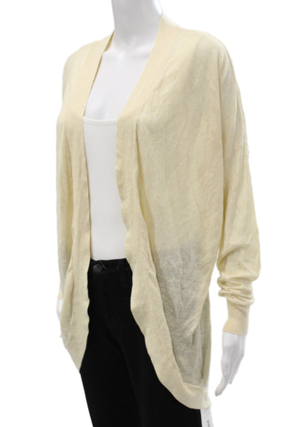Theory Unisex Cardigan Sweater Beige Long Sleeve Size S