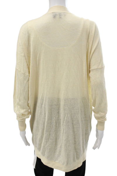 Theory Unisex Cardigan Sweater Beige Long Sleeve Size S