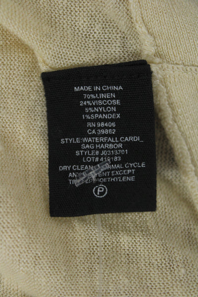 Theory Unisex Cardigan Sweater Beige Long Sleeve Size S