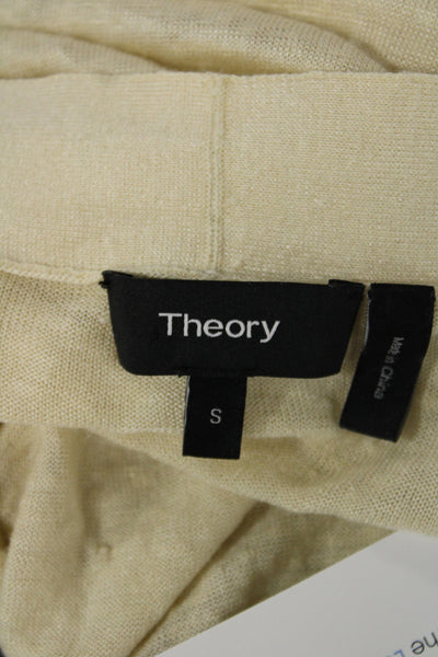 Theory Unisex Cardigan Sweater Beige Long Sleeve Size S