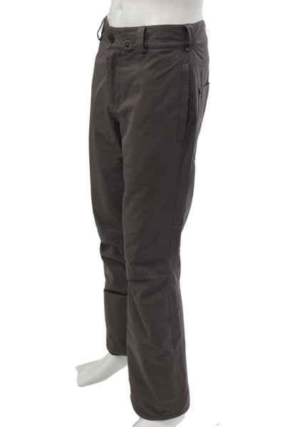 Volcom Mens Snow Pants Dark Gray Polyester Button Size M