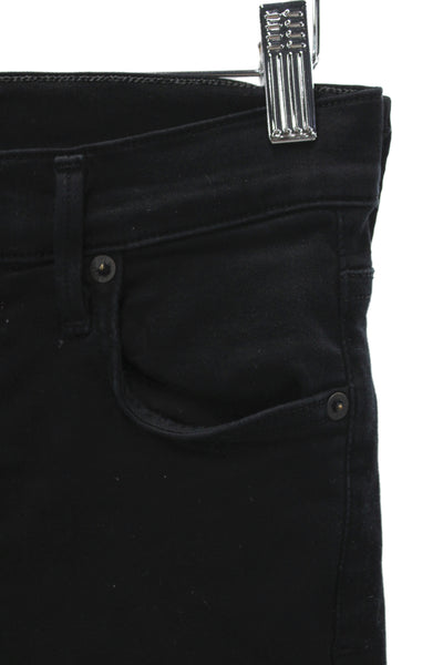 Agolde Womens Skinny Black High Rise Button Fly Jeans Size 25