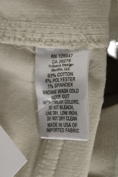 Nili Lotan Women Cropped Cargo Ankle Pants Beige Size 2