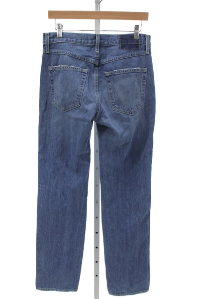 Amo Unisex Straight Jeans Blue High Rise Denim 31in Inseam Size 26