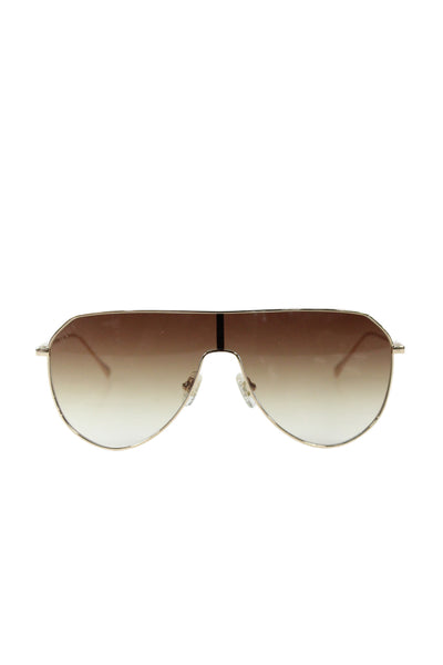 Diff Eyewear Womens Ombre Aviator Sunglasses Brown Size 2.5"-0.5" 5"