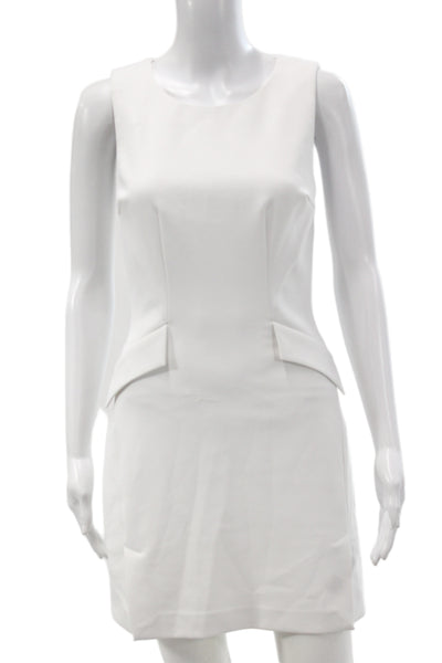 Elisabetta Franchi Womens Sleeveless Sheath Mini Dress White Size 40