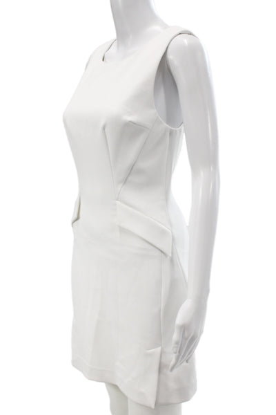 Elisabetta Franchi Womens Sleeveless Sheath Mini Dress White Size 40