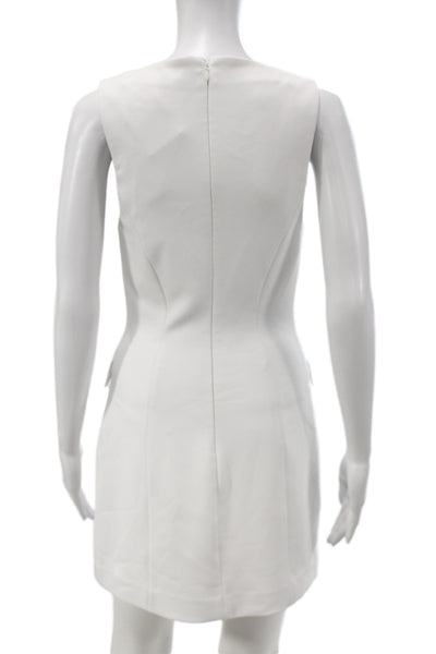 Elisabetta Franchi Womens Sleeveless Sheath Mini Dress White Size 40